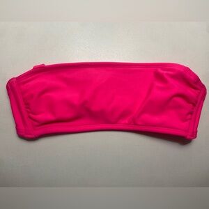 Pink strapless bikini top XS